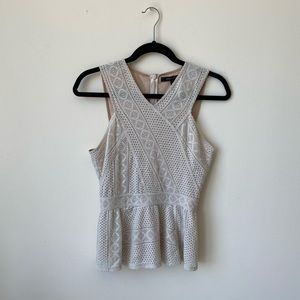 BCBG MaxAzria High-Neck Lace Top
